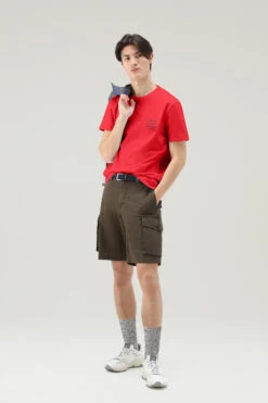 Woolrich T-shirt In Puro Cotone Con Stampa Yellowstone - Uomo - Rosso -Offerta Economica Vestiario CFWOTE0089MRUT2926 5059 1