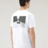 Woolrich T-shirt In Puro Cotone Con Stampa Yellowstone - Uomo - Bianco