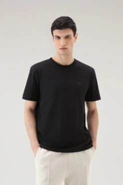 Woolrich T-shirt Sheep In Puro Cotone - Uomo - Nero