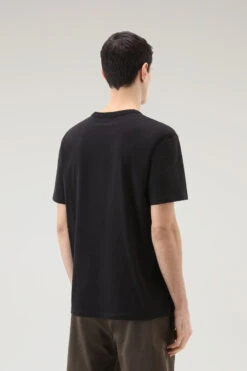 Woolrich T-shirt In Puro Cotone Con Taschino - Uomo - Nero -Offerta Economica Vestiario CFWOTE0094MRUT2926 100 2
