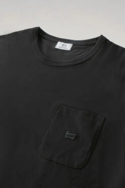 Woolrich T-shirt In Puro Cotone Con Taschino - Uomo - Nero -Offerta Economica Vestiario CFWOTE0094MRUT2926 100 5