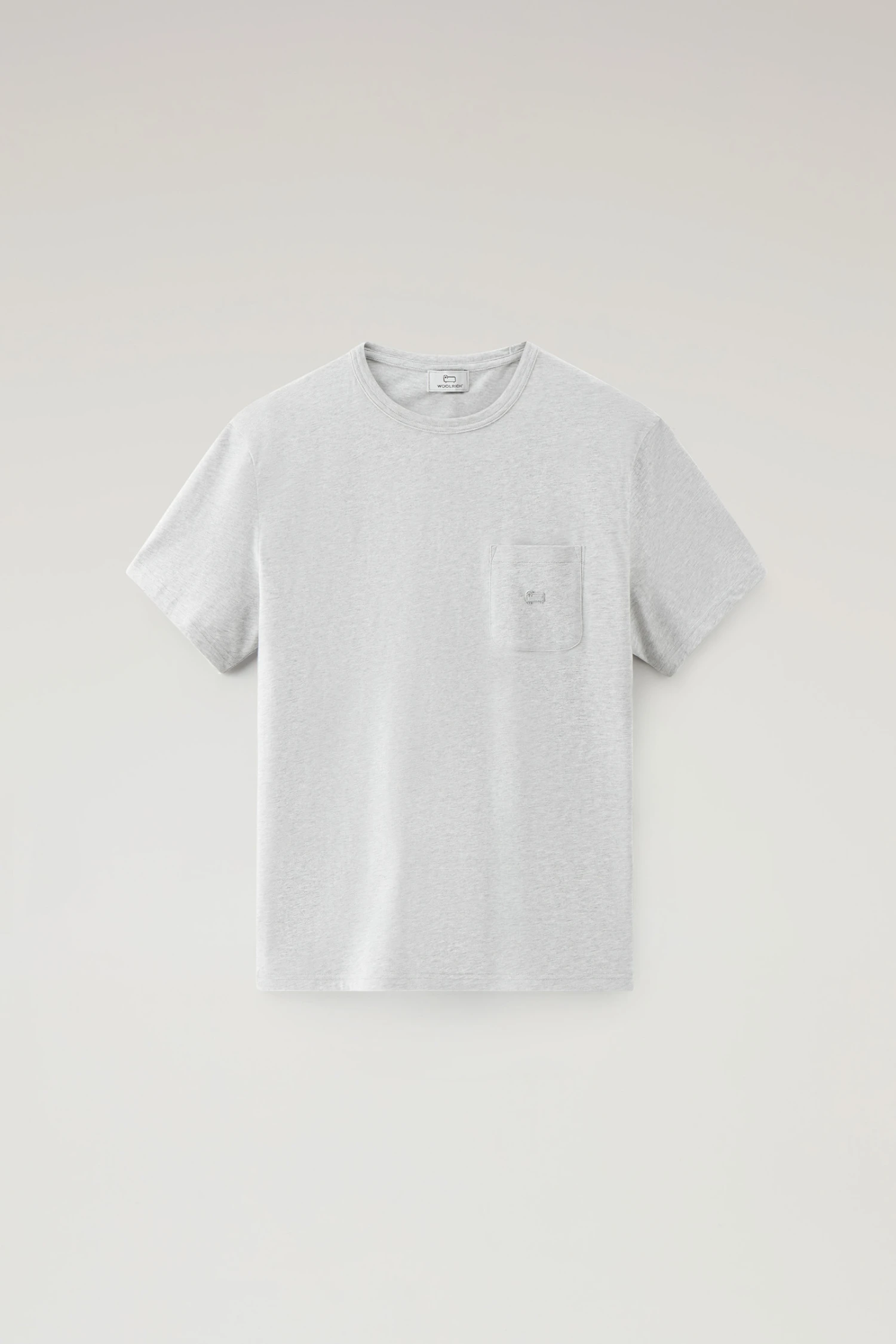 Woolrich T-shirt In Puro Cotone Con Taschino - Uomo - Grigio 7 Woolrich T-shirt In Puro Cotone Con Taschino - Uomo - Grigio - immagine 5
