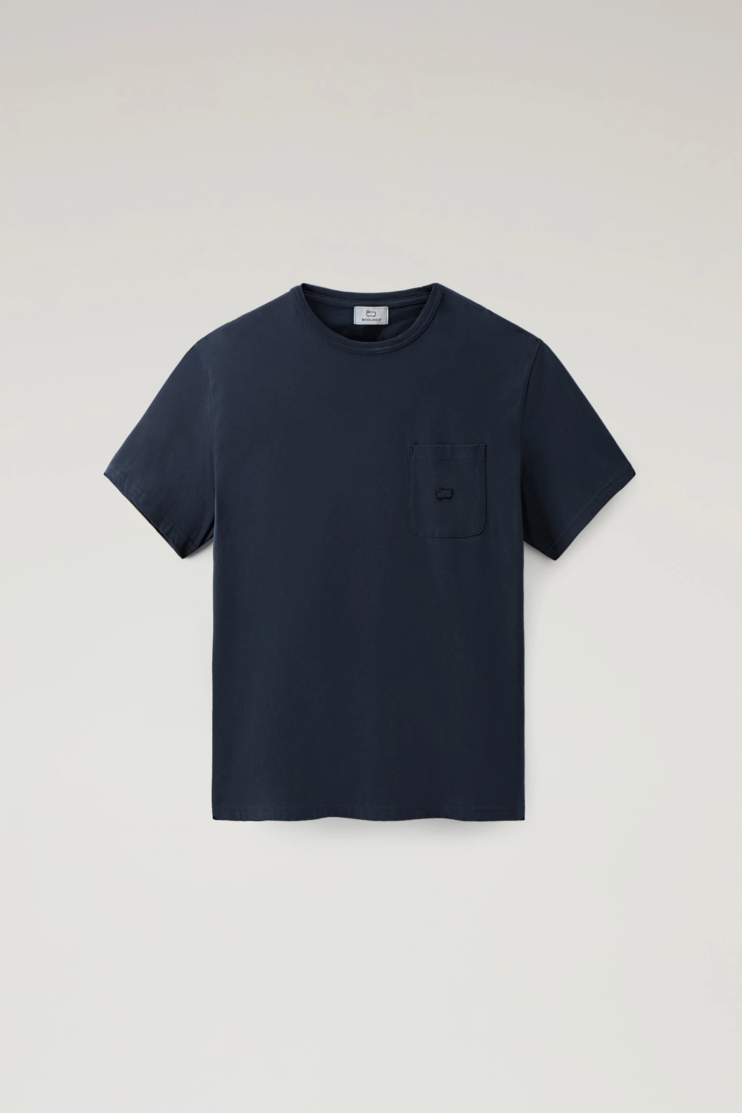 Woolrich T-shirt In Puro Cotone Con Taschino - Uomo - Blu 7 Woolrich T-shirt In Puro Cotone Con Taschino - Uomo - Blu - immagine 5