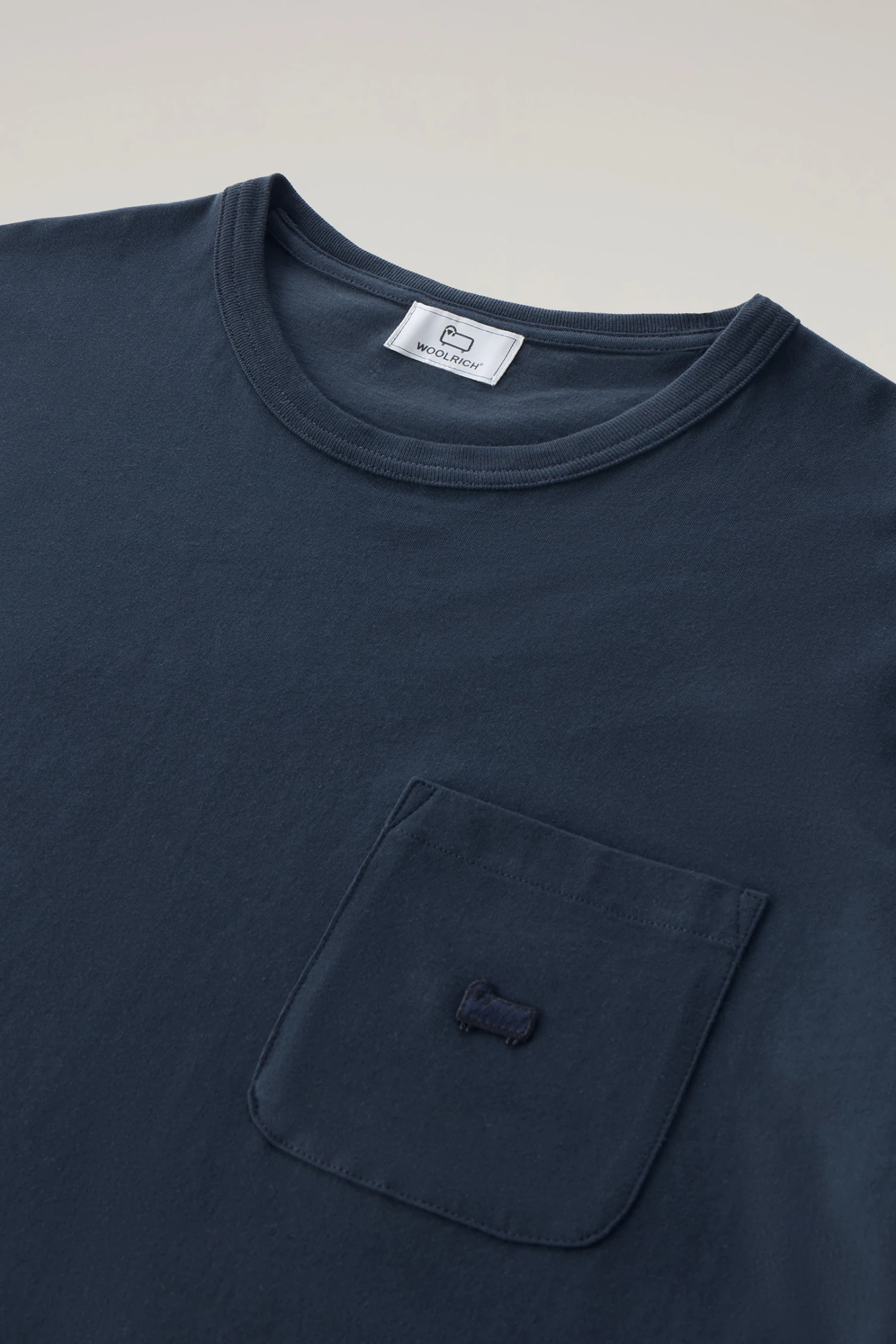 Woolrich T-shirt In Puro Cotone Con Taschino - Uomo - Blu 8 Woolrich T-shirt In Puro Cotone Con Taschino - Uomo - Blu - immagine 6