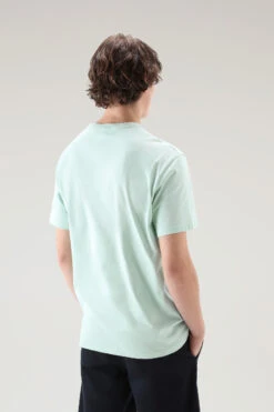 Woolrich T-shirt In Puro Cotone Con Illustrazione - Uomo - Verde -Offerta Economica Vestiario CFWOTE0095MRUT3370 6585 2