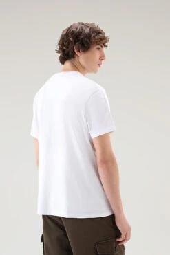 Woolrich T-shirt In Puro Cotone Con Illustrazione - Uomo - Bianco -Offerta Economica Vestiario CFWOTE0095MRUT3370 8041 2