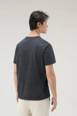 Woolrich T-shirt In Puro Cotone Tinto In Capo Con Logo Sheep - Uomo - Nero -Offerta Economica Vestiario CFWOTE0096MRUT3369 100 2