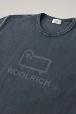 Woolrich T-shirt In Puro Cotone Tinto In Capo Con Logo Sheep - Uomo - Nero -Offerta Economica Vestiario CFWOTE0096MRUT3369 100 5