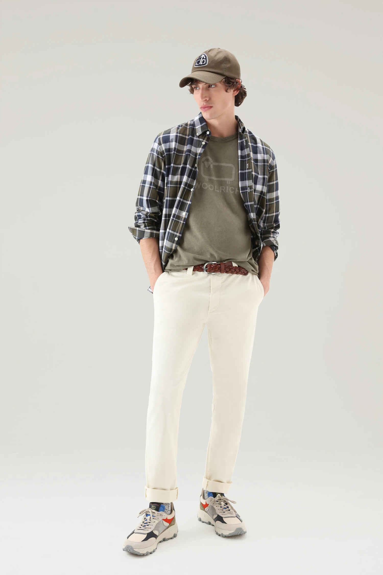 Woolrich T-shirt In Puro Cotone Tinto In Capo Con Logo Sheep - Uomo - Verde 3 Woolrich T-shirt In Puro Cotone Tinto In Capo Con Logo Sheep - Uomo - Verde