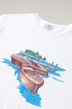 Woolrich T-shirt Zavikon In Puro Cotone - Uomo - Bianco -Offerta Economica Vestiario CFWOTE0099MRUT2926 8041 5