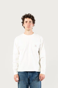 T-shirt A Maniche Lunghe In Puro Cotone - One Of These Days / Woolrich - Uomo - Bianco