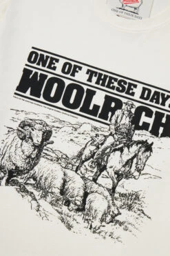 T-shirt In Puro Cotone - One Of These Days / Woolrich - Uomo - Bianco -Offerta Economica Vestiario CFWOTE0106MRUT3527 8860 5