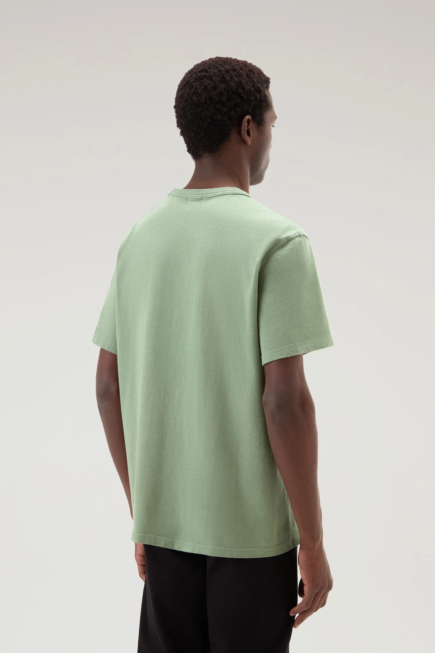 Woolrich T-shirt In Puro Cotone Con Scritta - Uomo - Verde 5 Woolrich T-shirt In Puro Cotone Con Scritta - Uomo - Verde - immagine 3