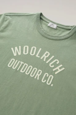 Woolrich T-shirt In Puro Cotone Con Scritta - Uomo - Verde 14 Woolrich T-shirt In Puro Cotone Con Scritta - Uomo - Verde -Offerta Economica Vestiario CFWOTE0107MRUT3385 1222 5