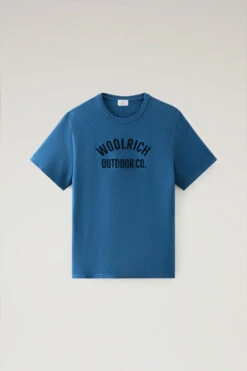 Woolrich T-shirt In Puro Cotone Con Scritta - Uomo - Blu 13 Woolrich T-shirt In Puro Cotone Con Scritta - Uomo - Blu -Offerta Economica Vestiario CFWOTE0107MRUT3385 31093 4