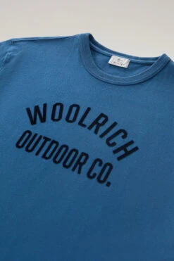 Woolrich T-shirt In Puro Cotone Con Scritta - Uomo - Blu 14 Woolrich T-shirt In Puro Cotone Con Scritta - Uomo - Blu -Offerta Economica Vestiario CFWOTE0107MRUT3385 31093 5