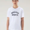 Woolrich T-shirt In Puro Cotone Con Scritta - Uomo - Bianco