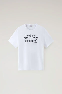 Woolrich T-shirt In Puro Cotone Con Scritta - Uomo - Bianco -Offerta Economica Vestiario CFWOTE0107MRUT3385 8041 4