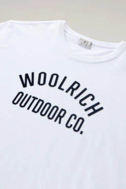 Woolrich T-shirt In Puro Cotone Con Scritta - Uomo - Bianco -Offerta Economica Vestiario CFWOTE0107MRUT3385 8041 5