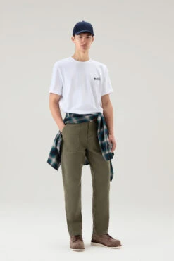 Woolrich T-shirt In Puro Cotone Con Grafica Western Sul Retro - Uomo - Bianco -Offerta Economica Vestiario CFWOTE0108MRUT3385 8041 1