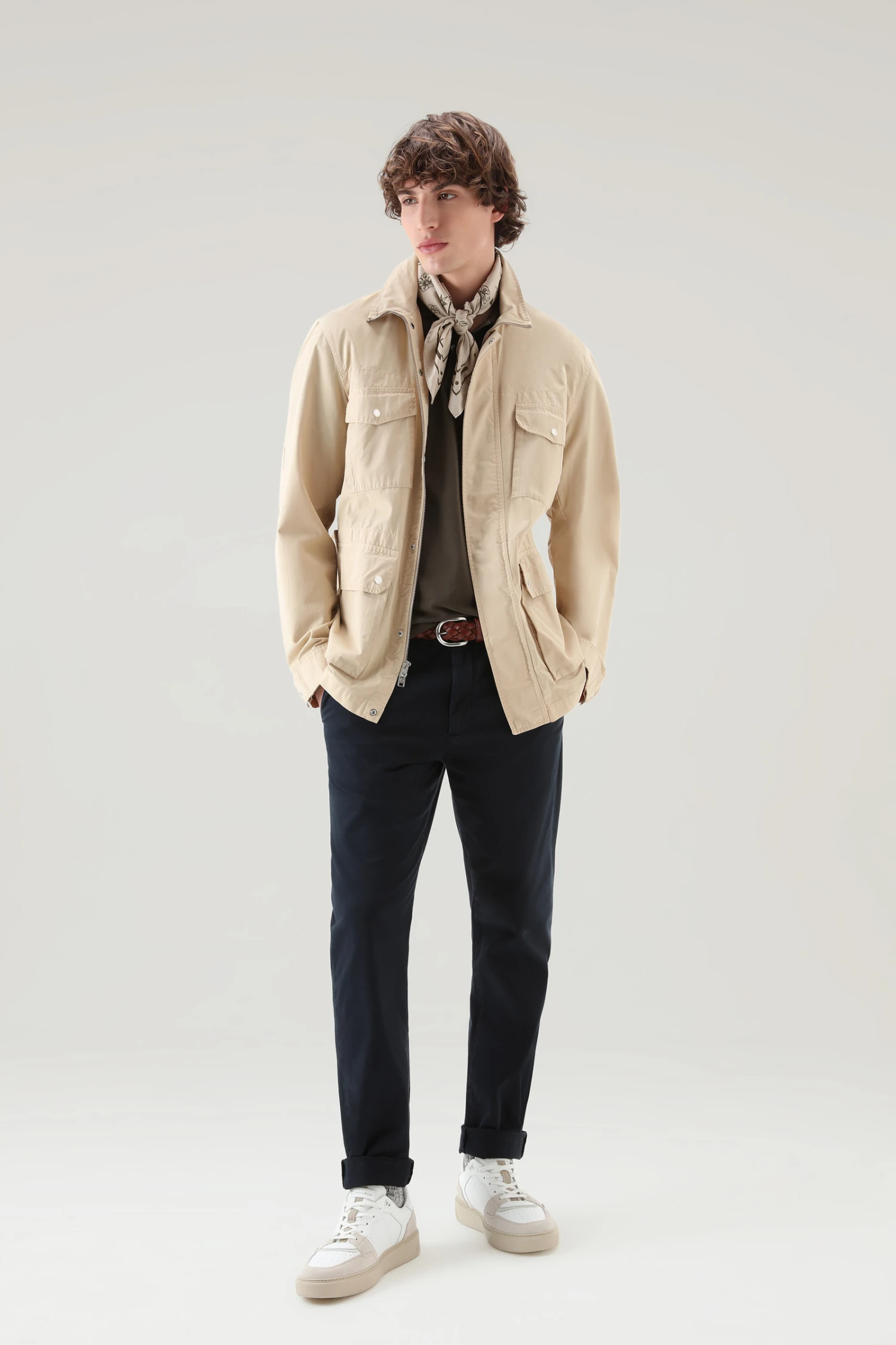 Woolrich Pantaloni Chino In Cotone Tinto In Capo - Uomo - Blu 4 Woolrich Pantaloni Chino In Cotone Tinto In Capo - Uomo - Blu - immagine 2