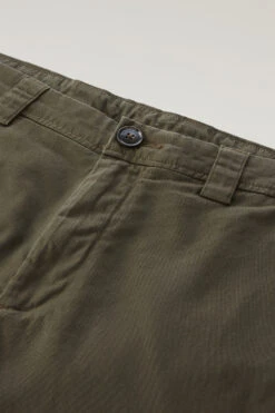 Woolrich Pantaloni Chino In Cotone Tinto In Capo - Uomo - Verde -Offerta Economica Vestiario CFWOTR0138MRUT3343 614 4