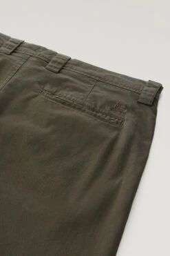 Woolrich Pantaloni Chino In Cotone Tinto In Capo - Uomo - Verde -Offerta Economica Vestiario CFWOTR0138MRUT3343 614 6
