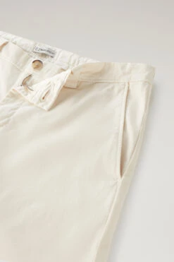 Woolrich Pantaloni Chino In Cotone Tinto In Capo - Uomo - Bianco -Offerta Economica Vestiario CFWOTR0138MRUT3343 8743 4