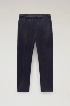 Woolrich Pantaloni Chino In Fresco Lana Vergine Italiana - Uomo - Blu -Offerta Economica Vestiario CFWOTR0140MRUT2919 3989 3