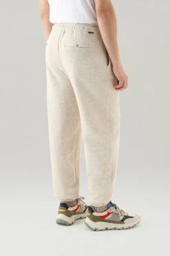 Woolrich Pantaloni Sportivi In Misto Cotone E Lino - Uomo - Beige -Offerta Economica Vestiario CFWOTR0152MRUT3371 4377 2