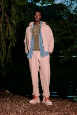 Woolrich Pantaloni Sportivi In Misto Cotone E Lino - Uomo - Beige -Offerta Economica Vestiario CFWOTR0152MRUT3371 4377 7