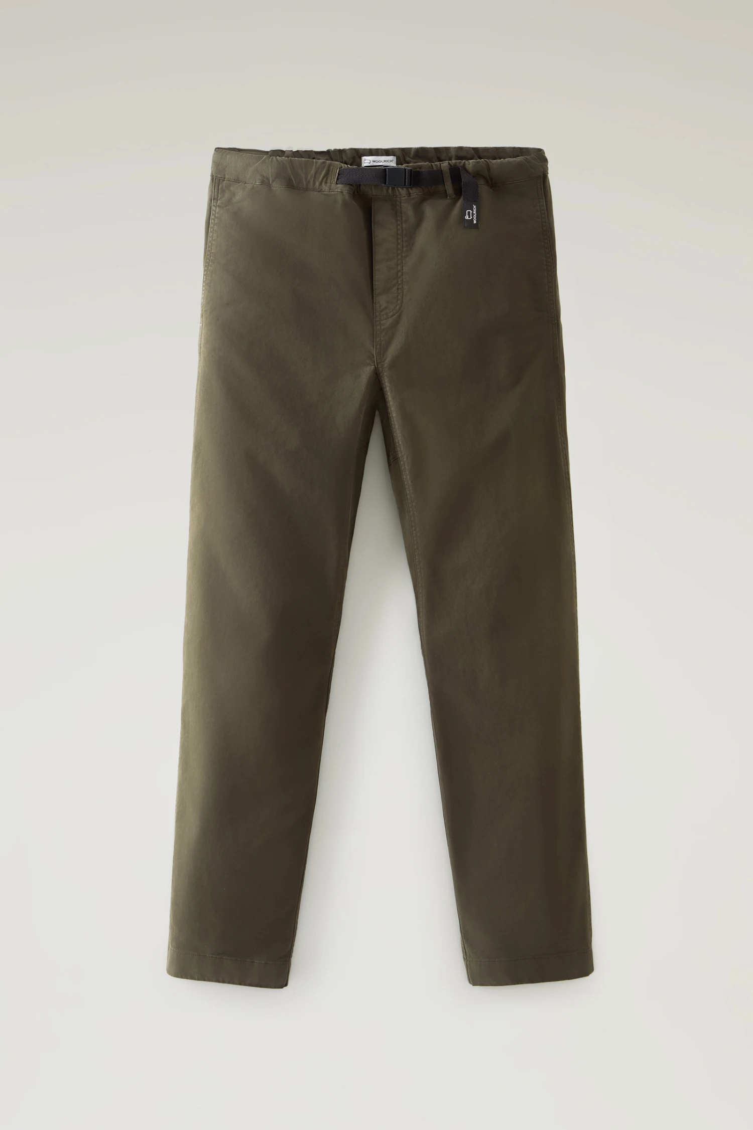 Woolrich Pantaloni Chino Tinti In Capo In Twill Di Cotone Elasticizzato - Uomo - Verde 6 Woolrich Pantaloni Chino Tinti In Capo In Twill Di Cotone Elasticizzato - Uomo - Verde - immagine 4