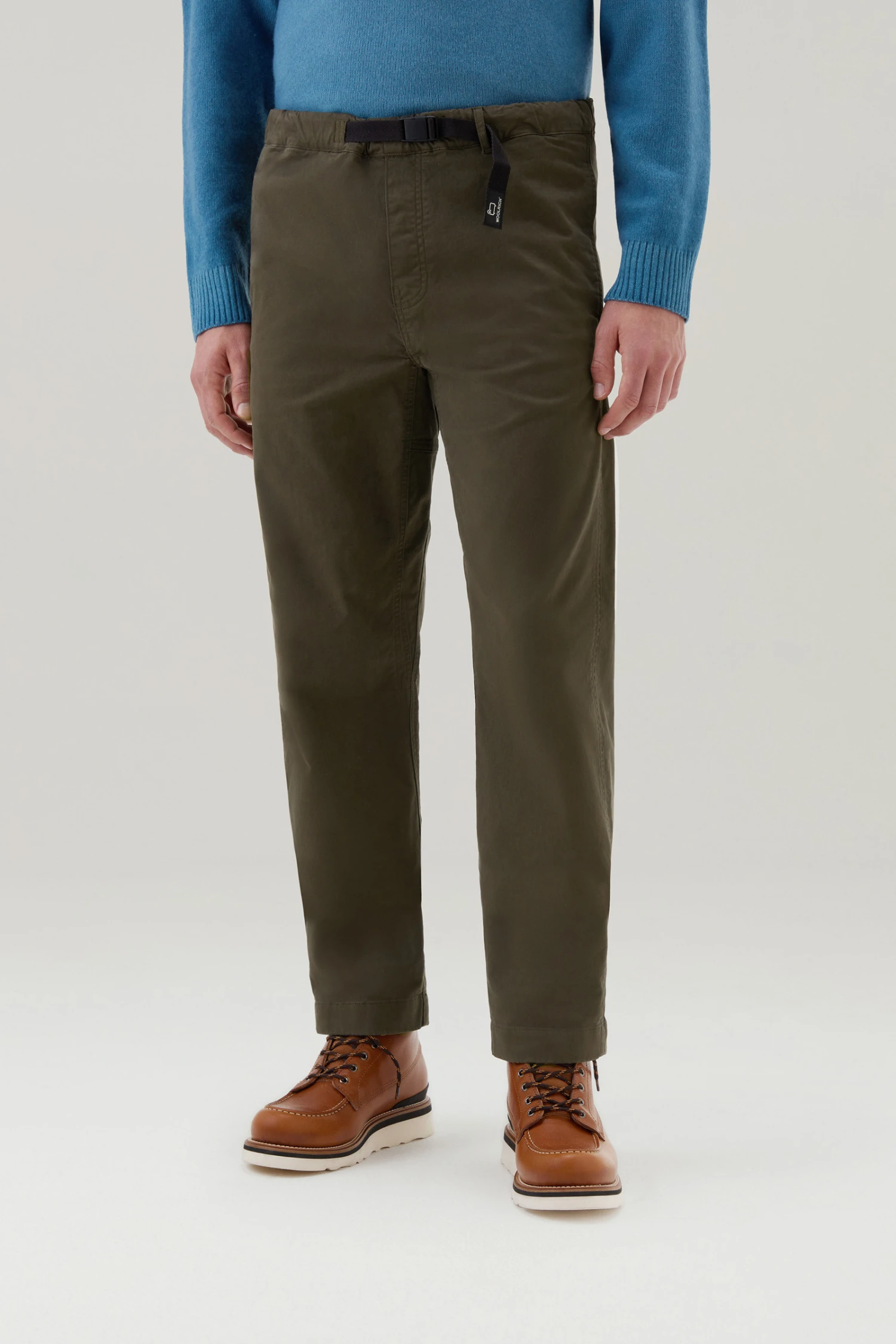 Woolrich Pantaloni Chino Tinti In Capo In Twill Di Cotone Elasticizzato - Uomo - Verde 3 Woolrich Pantaloni Chino Tinti In Capo In Twill Di Cotone Elasticizzato - Uomo - Verde