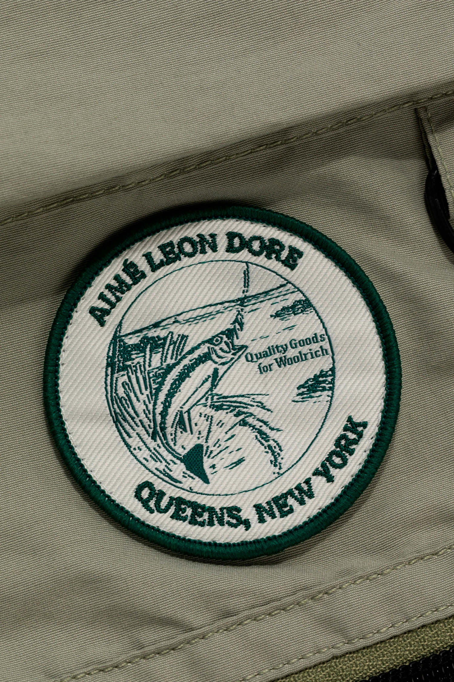 Gilet Multitasche Fly Fishing In Tessuto Eco Ramar Aimé Leon Dore / Woolrich - Uomo - Verde 9 Gilet Multitasche Fly Fishing In Tessuto Eco Ramar Aimé Leon Dore / Woolrich - Uomo - Verde - immagine 7