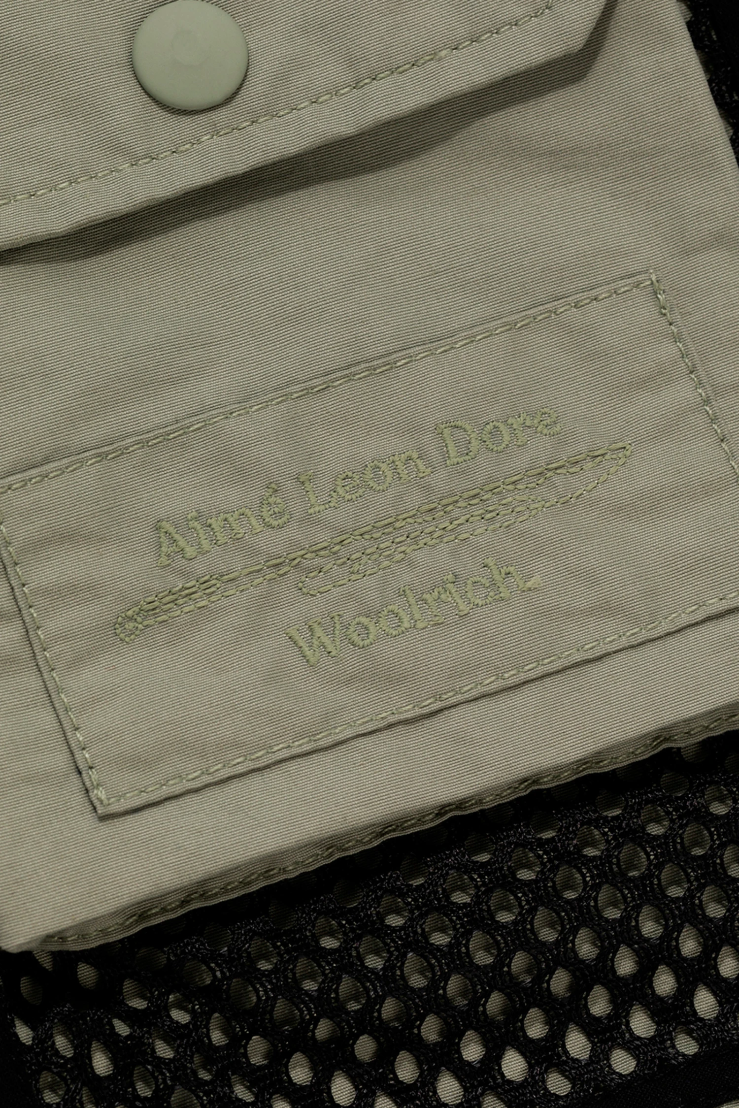 Gilet Multitasche Fly Fishing In Tessuto Eco Ramar Aimé Leon Dore / Woolrich - Uomo - Verde 10 Gilet Multitasche Fly Fishing In Tessuto Eco Ramar Aimé Leon Dore / Woolrich - Uomo - Verde - immagine 8