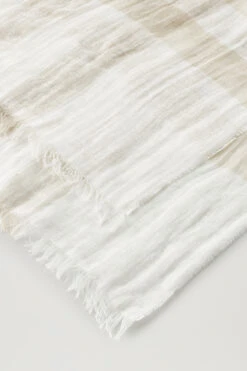 Woolrich Sciarpa Leggera A Quadri In Misto Lino - Donna - Beige 8 Woolrich Sciarpa Leggera A Quadri In Misto Lino - Donna - Beige -Offerta Economica Vestiario CFWWAC0152FRUT3390 8854 2