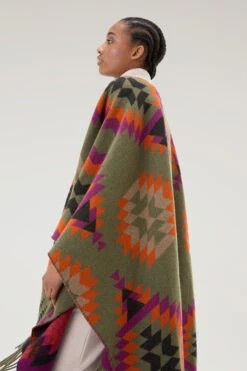 Woolrich Mantella American In Misto Lana - Donna - Verde -Offerta Economica Vestiario CFWWAC0168FRUT3556 6602 3