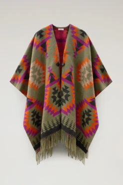 Woolrich Mantella American In Misto Lana - Donna - Verde -Offerta Economica Vestiario CFWWAC0168FRUT3556 6602 4