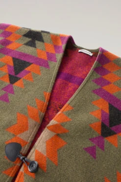 Woolrich Mantella American In Misto Lana - Donna - Verde -Offerta Economica Vestiario CFWWAC0168FRUT3556 6602 5