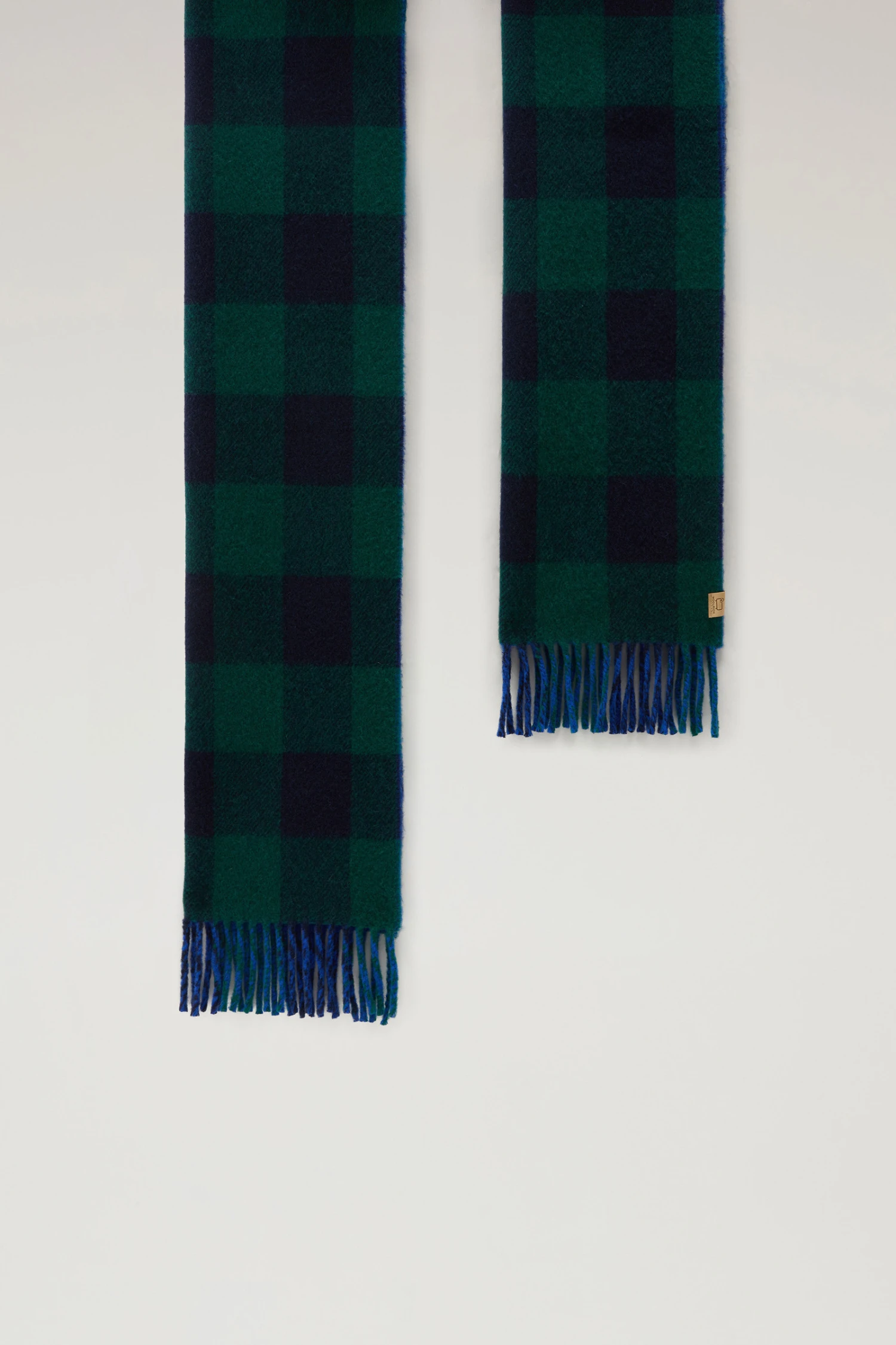 Woolrich Sciarpa Double Face In Pura Lana Vergine - Donna - Verde 4 Woolrich Sciarpa Double Face In Pura Lana Vergine - Donna - Verde - immagine 2