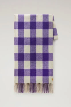 Woolrich Sciarpa Double Face In Pura Lana Vergine - Donna - Lilla