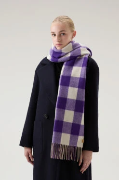 Woolrich Sciarpa Double Face In Pura Lana Vergine - Donna - Lilla -Offerta Economica Vestiario CFWWAC0170FRUT3555 4390 3