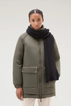 Woolrich Sciarpa A Costine In Puro Cashmere - Donna - Nero -Offerta Economica Vestiario CFWWAC0178FRUF0668 100 3