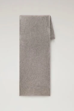 Woolrich Sciarpa A Costine In Puro Cashmere - Donna - Marrone