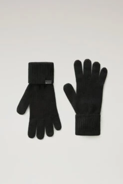Woolrich Guanti In Puro Cashmere - Donna - Nero