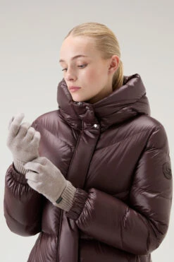 Woolrich Guanti In Puro Cashmere - Donna - Marrone -Offerta Economica Vestiario CFWWAC0179FRUF0668 7125 3