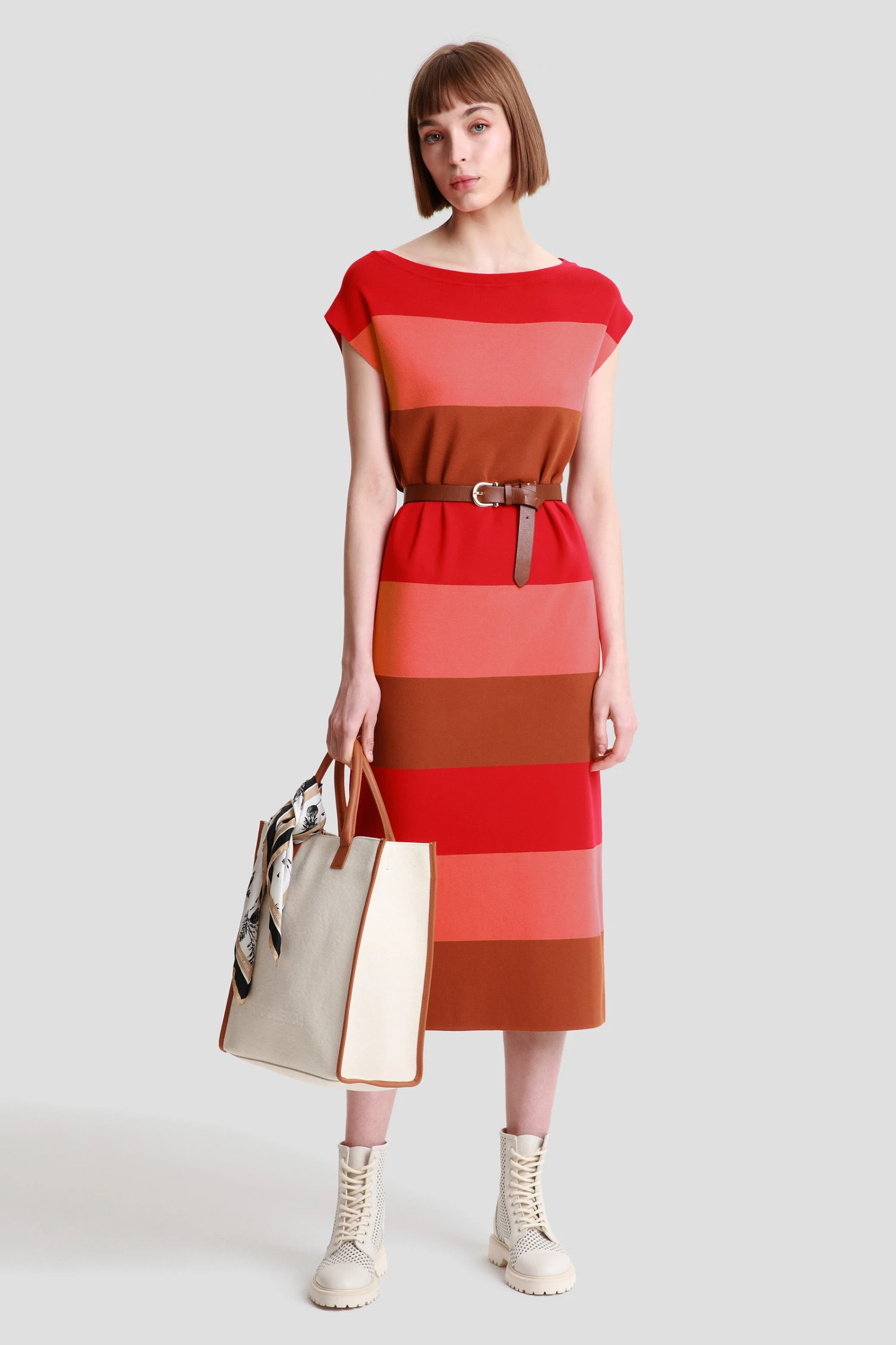 Woolrich Vestito Lungo In Maglia - Donna - Rosso 4 Woolrich Vestito Lungo In Maglia - Donna - Rosso - immagine 2