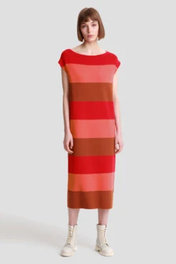 Woolrich Vestito Lungo In Maglia - Donna - Rosso