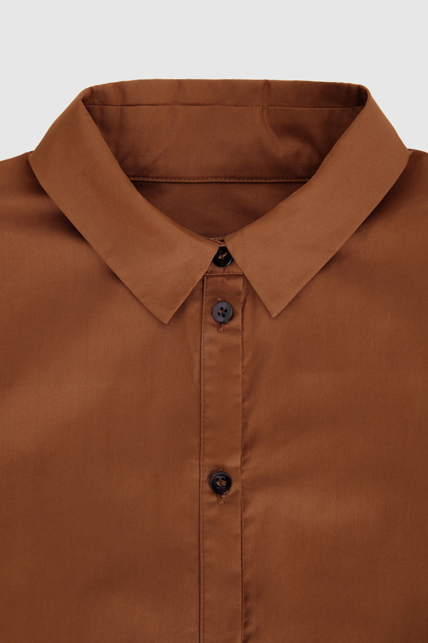 Woolrich Vestito Lungo In Popeline Di Cotone - Donna - Marrone 7 Woolrich Vestito Lungo In Popeline Di Cotone - Donna - Marrone - immagine 5