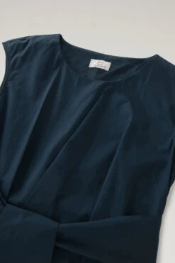 Woolrich Vestito Midi In Popeline Di Puro Cotone - Donna - Blu -Offerta Economica Vestiario CFWWDR0100FRUT3027 3989 5